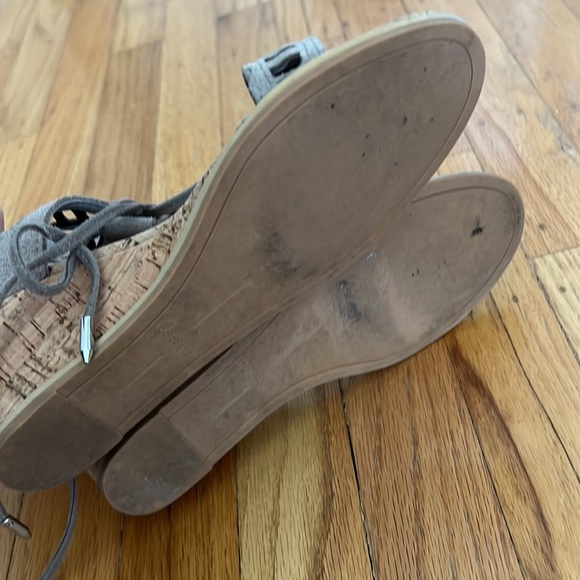 Dolce Vita Wedge Suede Tan lace up sandals wedges size 6.5 - Picture 2 of 4